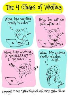 Yeah Right...stages of my writing!